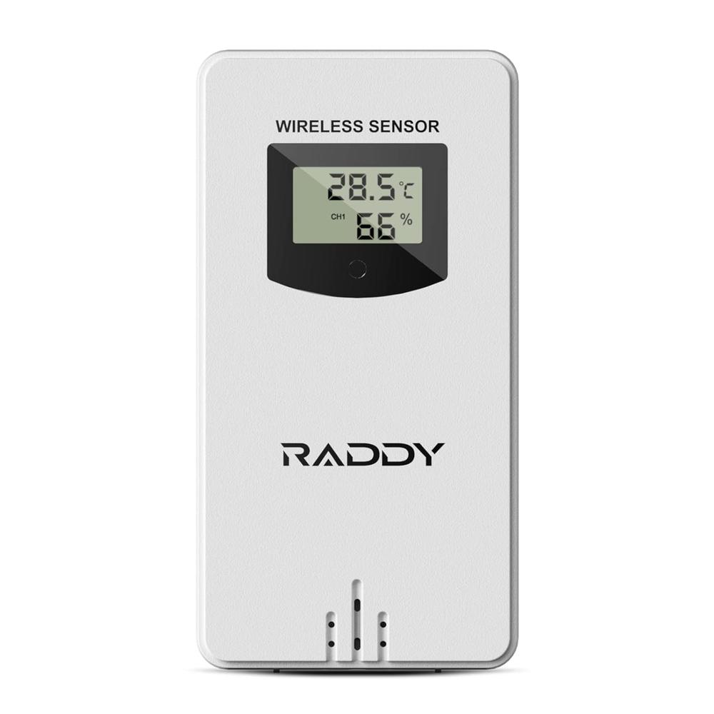Raddy R3 Indoor Outdoor Wireless Remote Sensor, for WF-55C PRO DT6 WM6 Home Weather Station