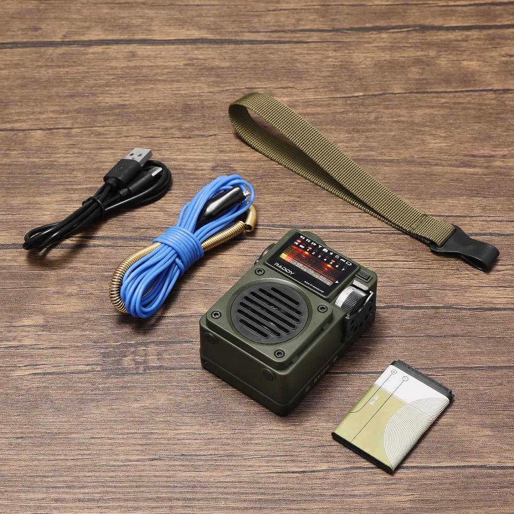 Raddy RF750 Portable Shortwave Radio AM/FM/SW/WB Receiver with NOAA Alerts - Pocket Radio Rechargeable, w/ 9.85 Ft Wire Antenna