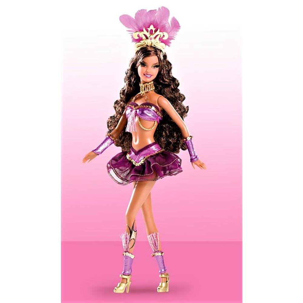 Draad moeilijk Collectief Carnaval Barbie Doll Festivals of the World DotW Pink Label Mattel J0927