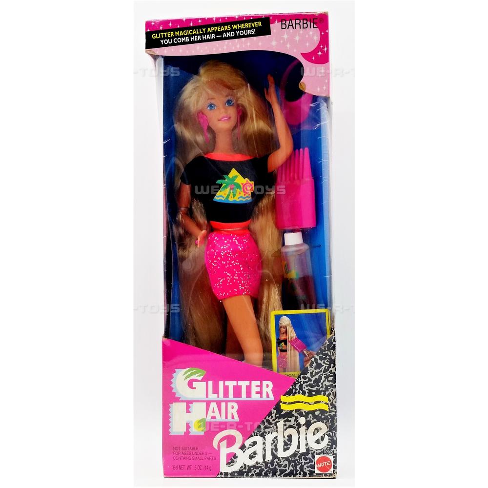 Barbie Glitter Hair Barbie 1993 Mattel No. 10965 Blonde Hair NRFB