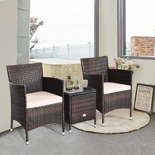 SEARS-JKSELLER SEA5001872993SMJ Costway 3-Piece Rattan Patio