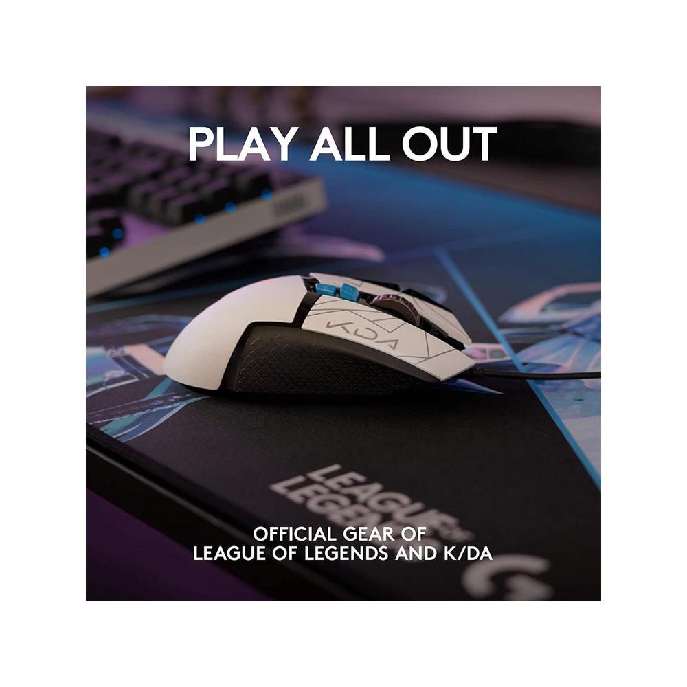 Logitech G502 Hero K/DA High Performance Gaming Mouse - Hero 25K Sensor, 16.8 Million Color LIGHTSYNC RGB, 11 Programmable Butto