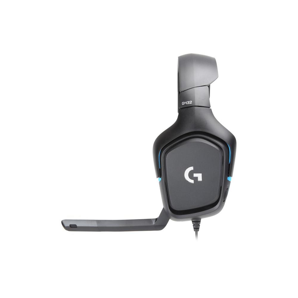 Logitech G432 3.5mm/ USB Connector Circumaural 7.1 Surround Sound Wired Gaming Headset