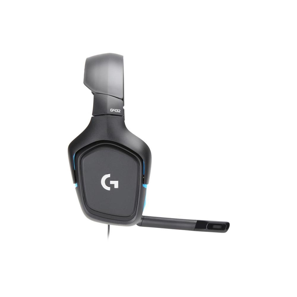 Logitech G432 3.5mm/ USB Connector Circumaural 7.1 Surround Sound Wired Gaming Headset