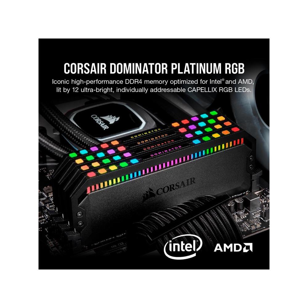 CORSAIR Dominator Platinum RGB 64GB (2 x 32GB) 288-Pin PC RAM DDR5 5200 (PC5 41600) Intel XMP 3.0 Desktop Memory Model CMT64GX5M