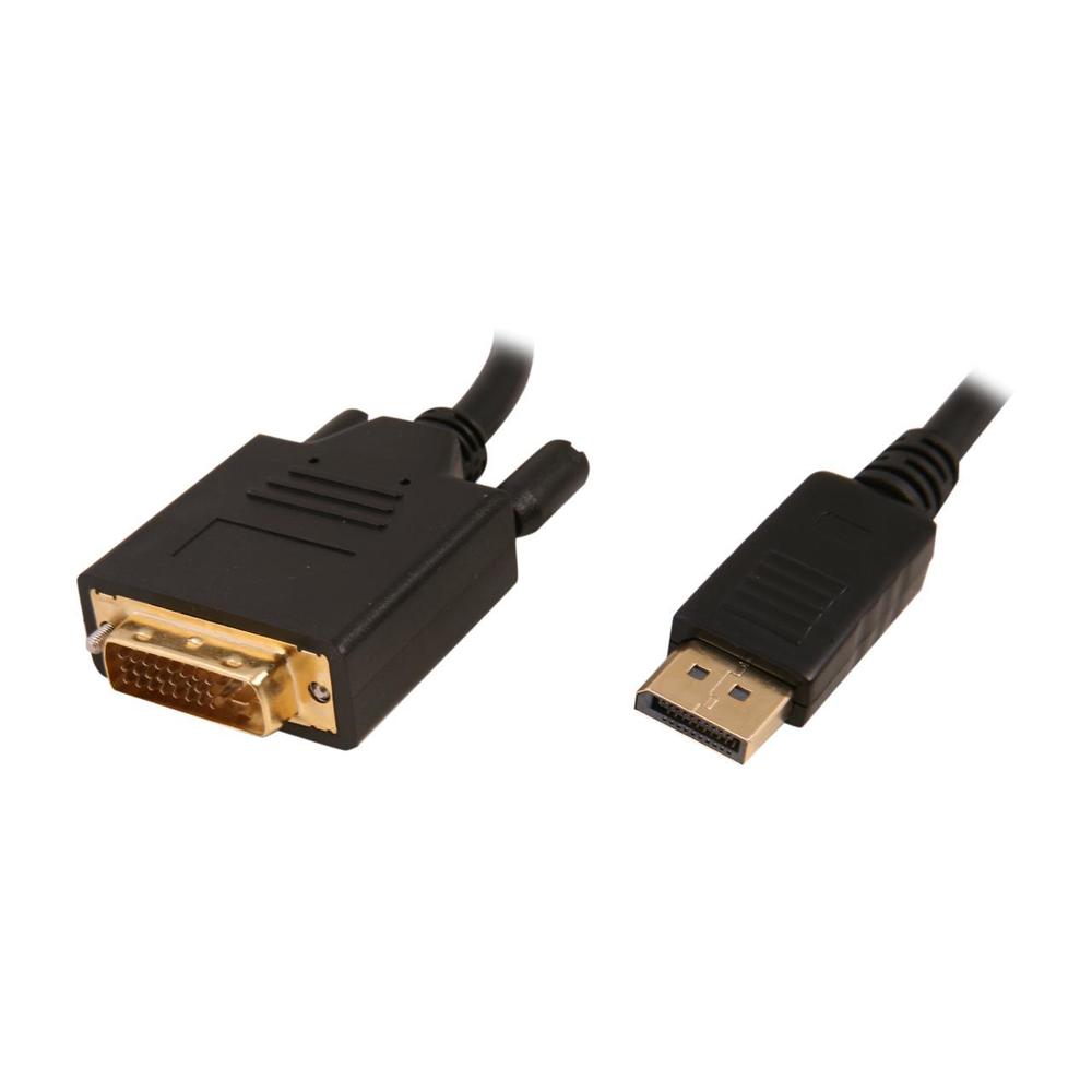 Nippon Labs DP-DVI-6 6 ft. Black Connector A: 1 x DisplayPort (20 pin) Male  
Connector B: 1 x DVI-D (25 pin) Male DisplayPort t