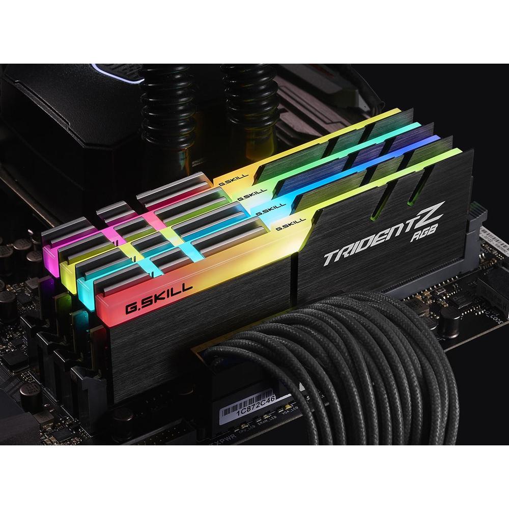 G.SKILL TridentZ RGB Series 32GB (4 x 8GB) DDR4 3200 (PC4 25600) Desktop Memory Model F4-3200C16Q-32GTZR