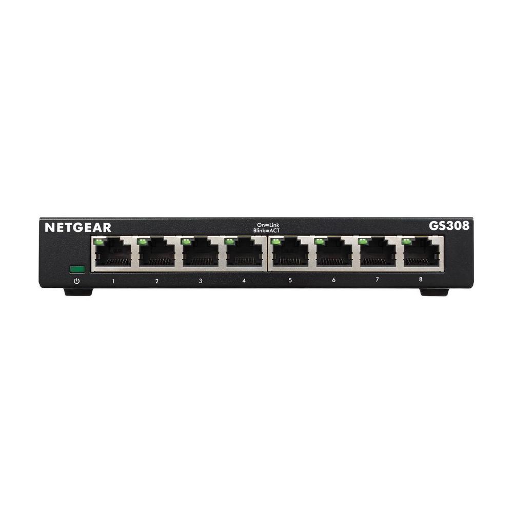 NETGEAR INC. NETGEAR 8-Port Gigabit Ethernet Unmanaged Switch (GS308) - Home Network Hub, Office Ethernet Splitter
