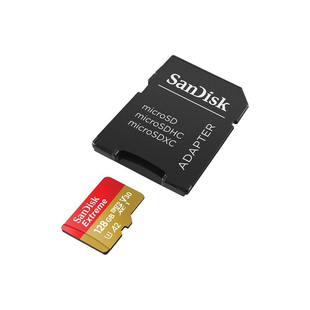 SanDisk 128GB Extreme microSDXC UHS-I/U3 A2 Memory Card with Adapter, Speed Up to 160MB/s (SDSQXA1-128G-GN6MA)