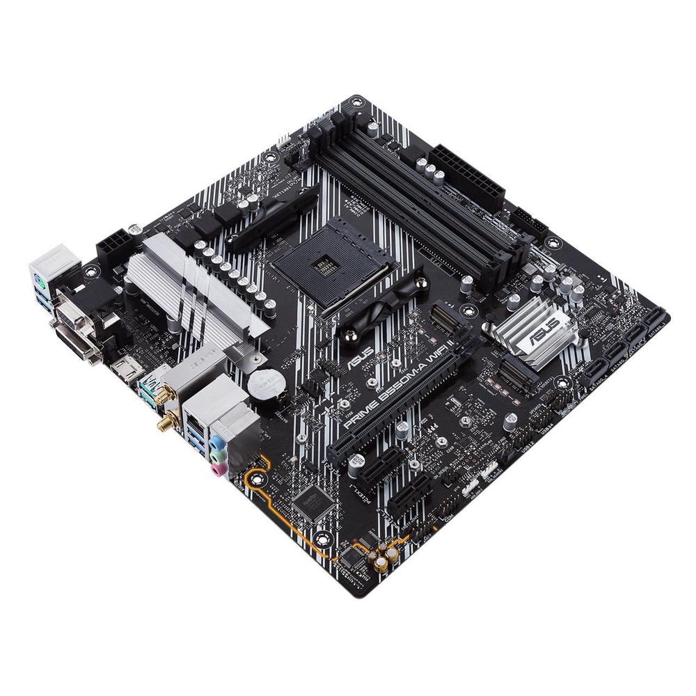 ASUS Prime B550M-A WiFi II AMD AM4 (3rd Gen Ryzen) Micro ATX Motherboard (PCIe 4.0, WiFi 6, ECC Memory, 1Gb LAN, HDMI 2.1/D-Sub,