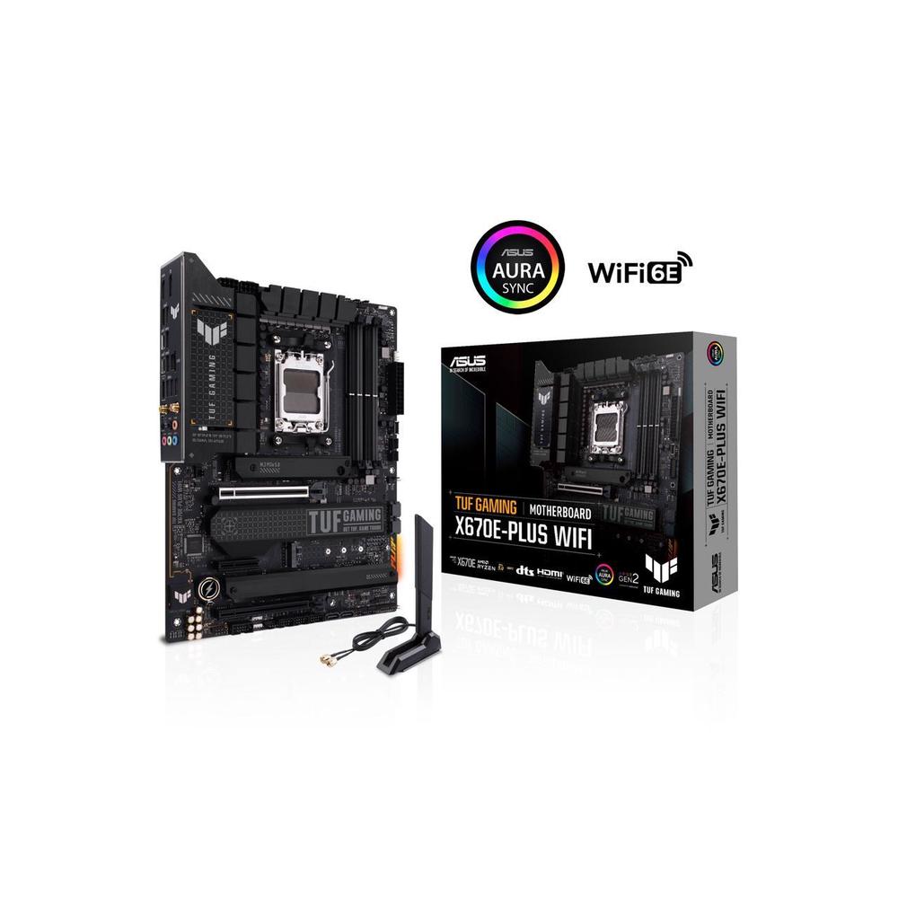 ASUS TUF GAMING X670E-PLUS WIFI 6E Socket AM5 (LGA 1718) Ryzen 7000 ATX Gaming Motherboard (16 Power Stages, PCIe 5.0, DDR5 Memo
