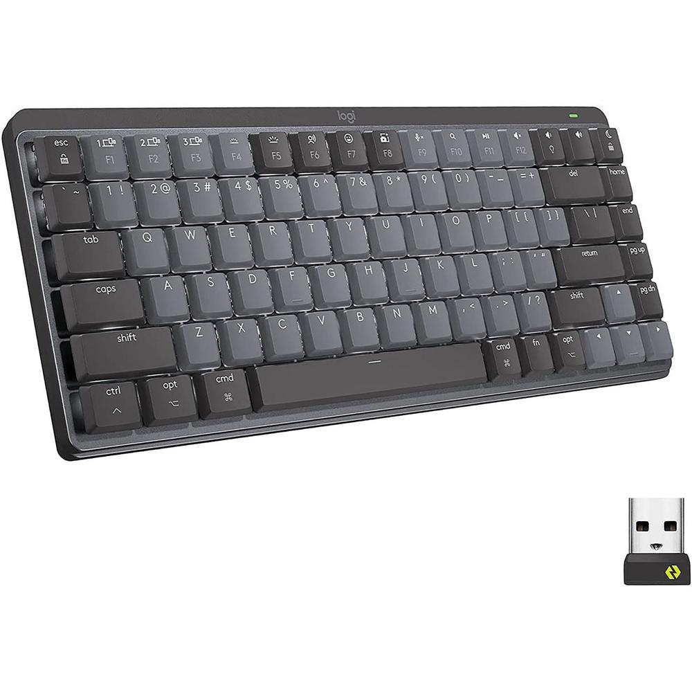 Logitech MX Mechanical Mini Wireless Illuminated Keyboard, Clicky Switches, Backlit, Bluetooth, USB-C, macOS, Windows, Linux, iO