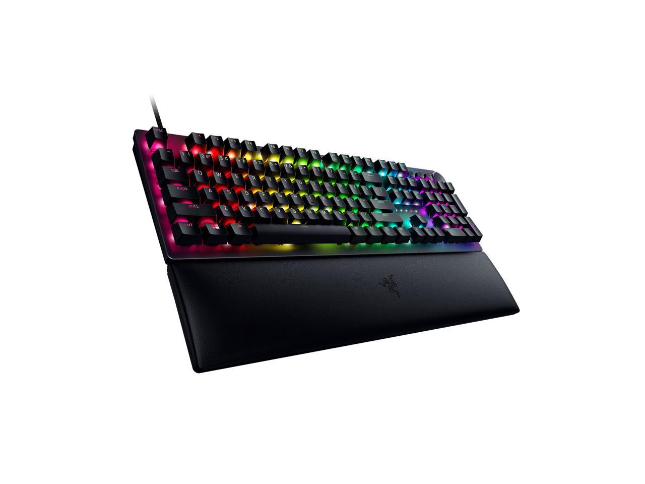 Razer Huntsman V2 Optical Gaming Keyboard: Fastest Clicky Optical Switches w/ Quick Keystrokes & 8000Hz Polling Rate - Doublesho