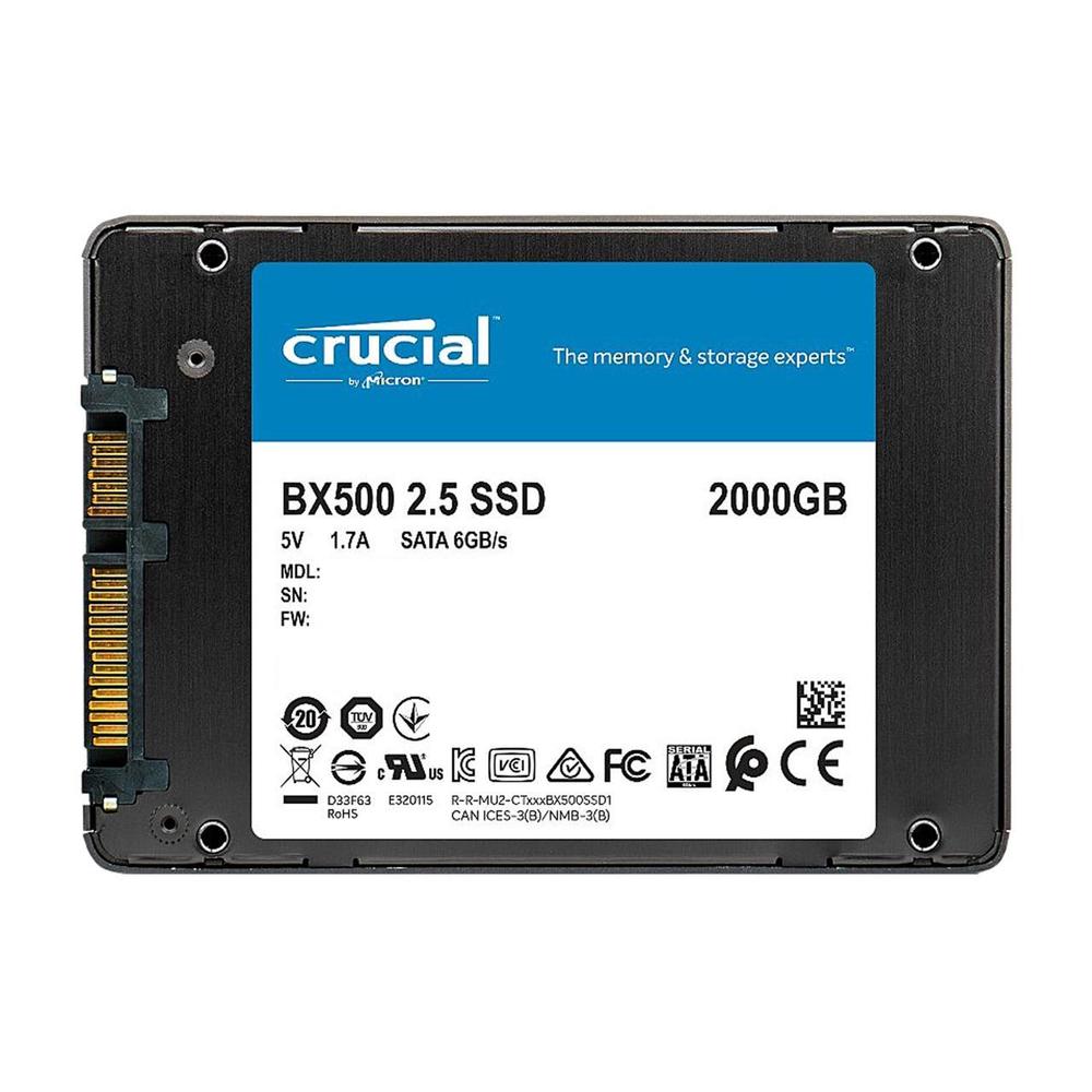 Crucial BX500 2TB 3D NAND SATA 2.5-Inch Internal SSD, up to 540 MB/s - CT2000BX500SSD1