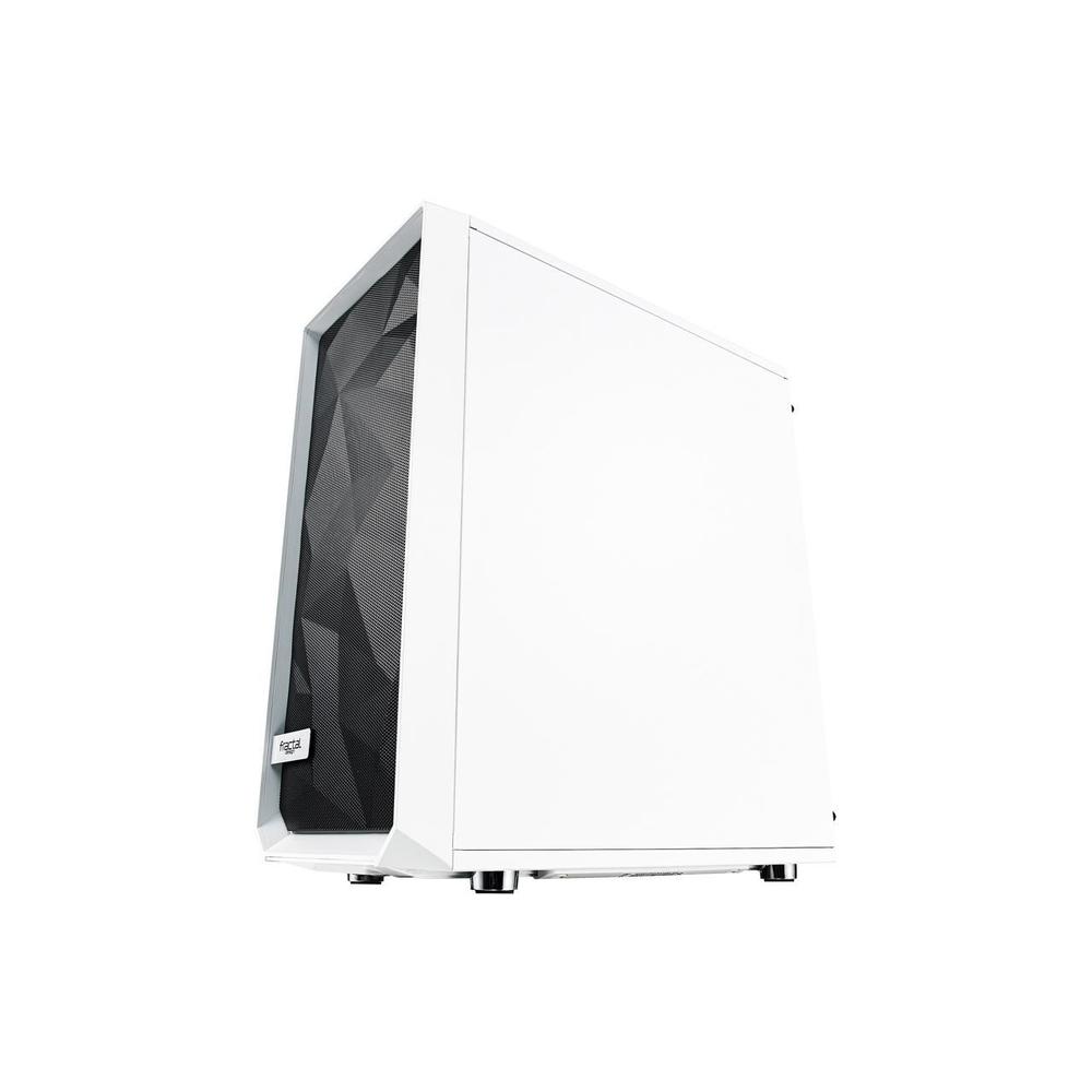 Fractal Design Meshify C White - White Steel / Tempered Glass ATX Mid Tower High-Airflow Compact Clear Tempered Glass Computer C