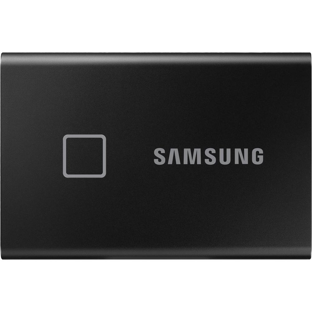 SAMSUNG T7 Touch Portable SSD 2TB - Up to 1050 MB/s - USB 3.2 External Solid State Drive, Black (MU-PC2T0K/WW)