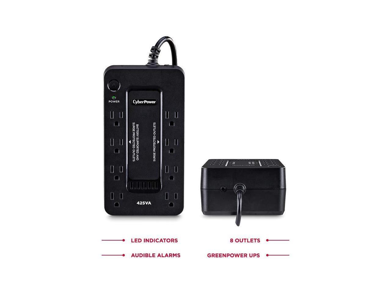 CyberpowerPC CyberPower ST425 Standby UPS System, 425 VA / 260 Watts, 8 Outlets, Compact