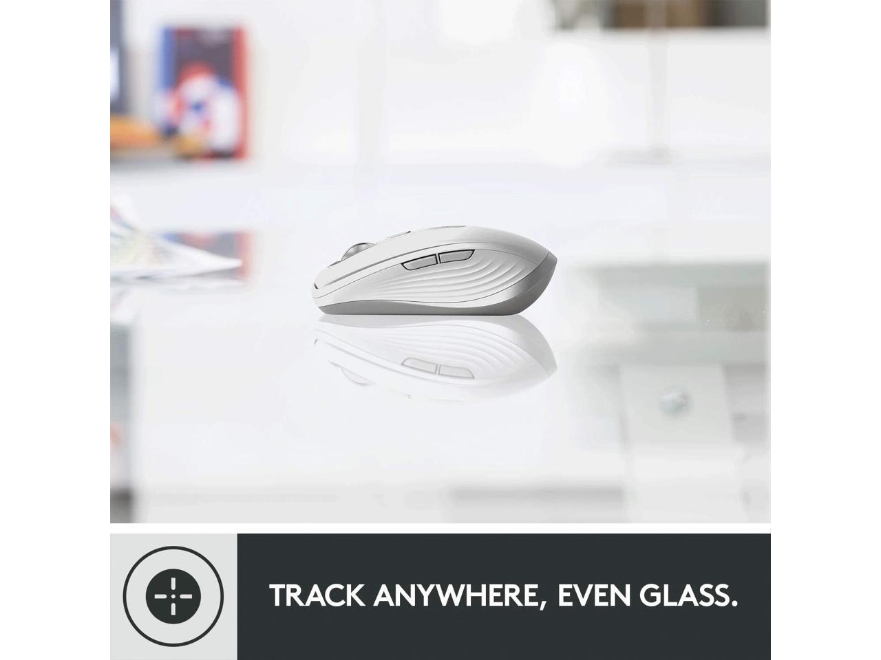 Logitech MX Anywhere 3 Compact Performance Mouse, Wireless, Comfort, Fast Scrolling, Any Surface, Portable, 4000DPI, Customizabl