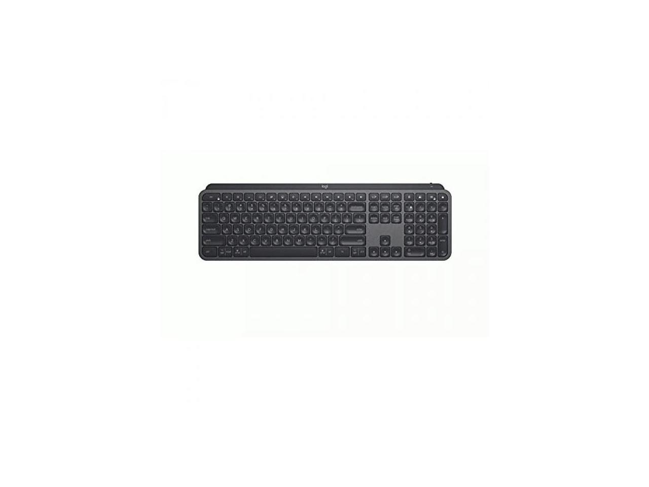 Logitech MX Keys Advanced Wireless Illuminated Keyboard, Tactile Responsive Typing, Backlighting, Bluetooth, USB-C, Apple macOS,