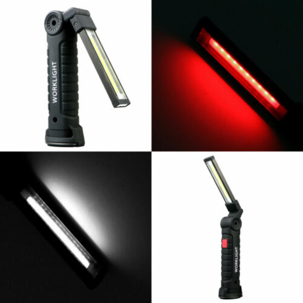 HYCHIKA Rechargeable LED Work Light  Foldable LED Flashlight Handheld Cordless Work light with Magnetic Base, 360°Rotate, Power Indicato
