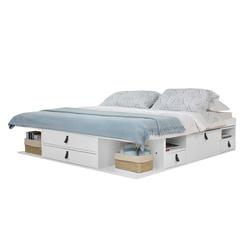 Memomad Bali Storage Platform Bed with Drawers (Queen Size)