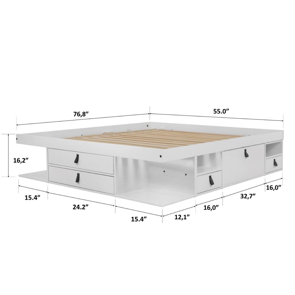 Memomad Bali Storage Platform Bed with Drawers (Full Size)