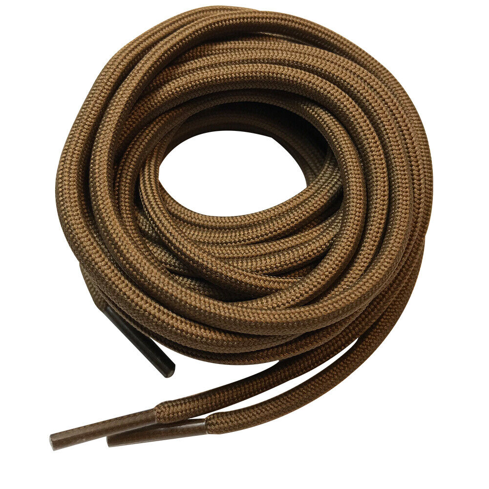 B and Q 3pair 5mm Thick Heavy Duty Round Hiking Work Boot Laces Shoelaces Strings for Construction Military Men Women 40 48 54 60 63 72