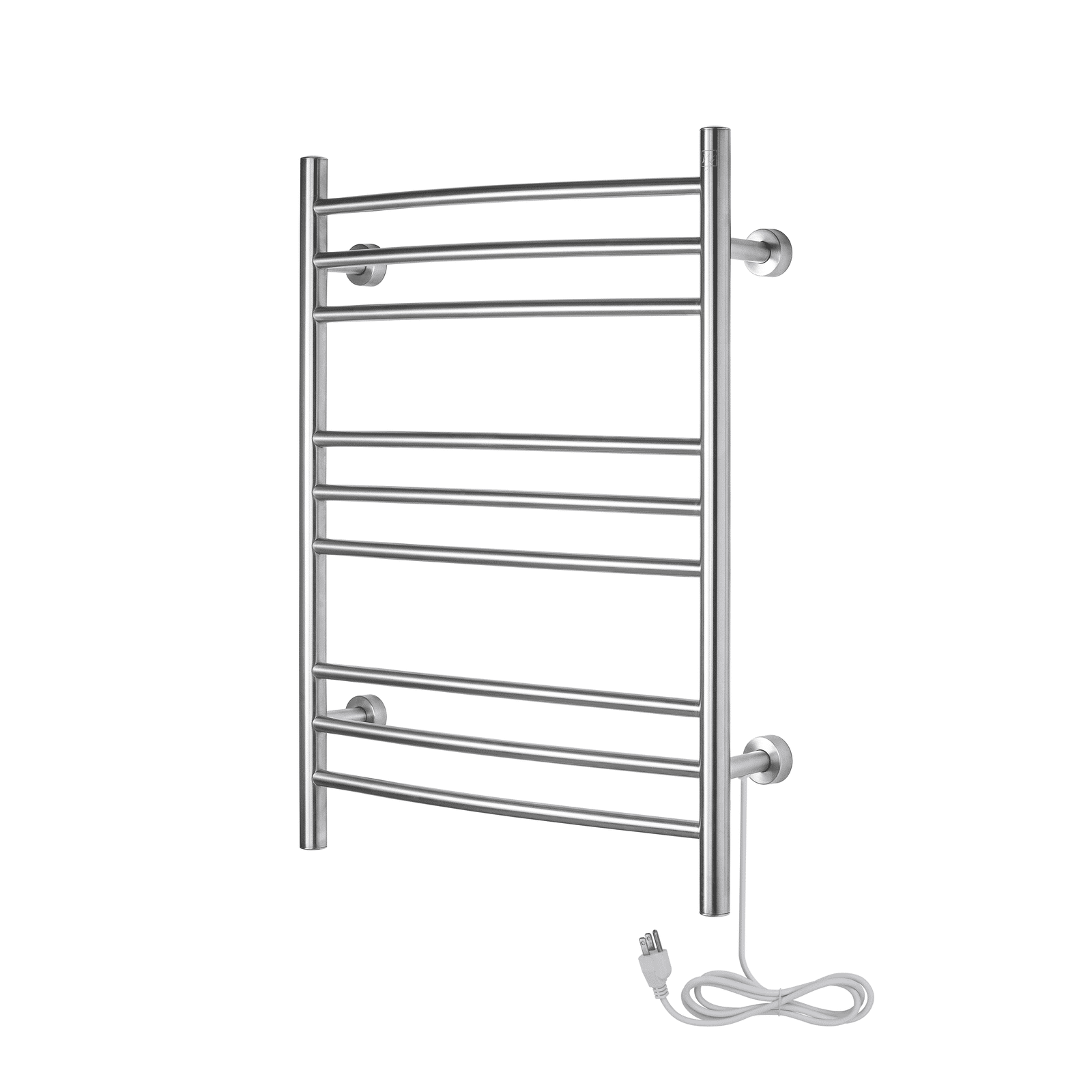 WarmlyYours Riviera Electric Towel Warmer 24"W x 32"H x 6.1"D, Brushed, Hardwired or Plug-in