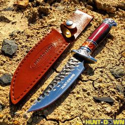 HUNT-DOWN 10" Hunt-Down Decorative Sporting Hunting Knife with Leather Sheath