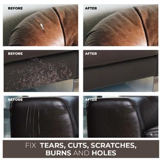 FORTIVO Black Leather Repair Kit for Furniture. Leather Dye for Sofa. Vinyl Repair  Kit. Leather Paint.
