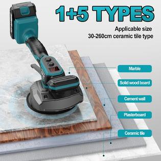 First Choice Cordless Tile Vibration Tool, LAKIX Tile Vibration Leveling Machine With 2 Batteries, 8 Speeds Adjustable Suction Cup With Di First Choice Cordless Tile Vibration Tool, LAKIX Tile Vibration Leveling Machine With 2 Batteries, 8 Speeds Adjustable Suction Cup With Di