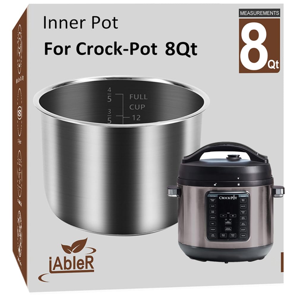 iAbler Original Inner Pot for Crock Pot Quart Stainless