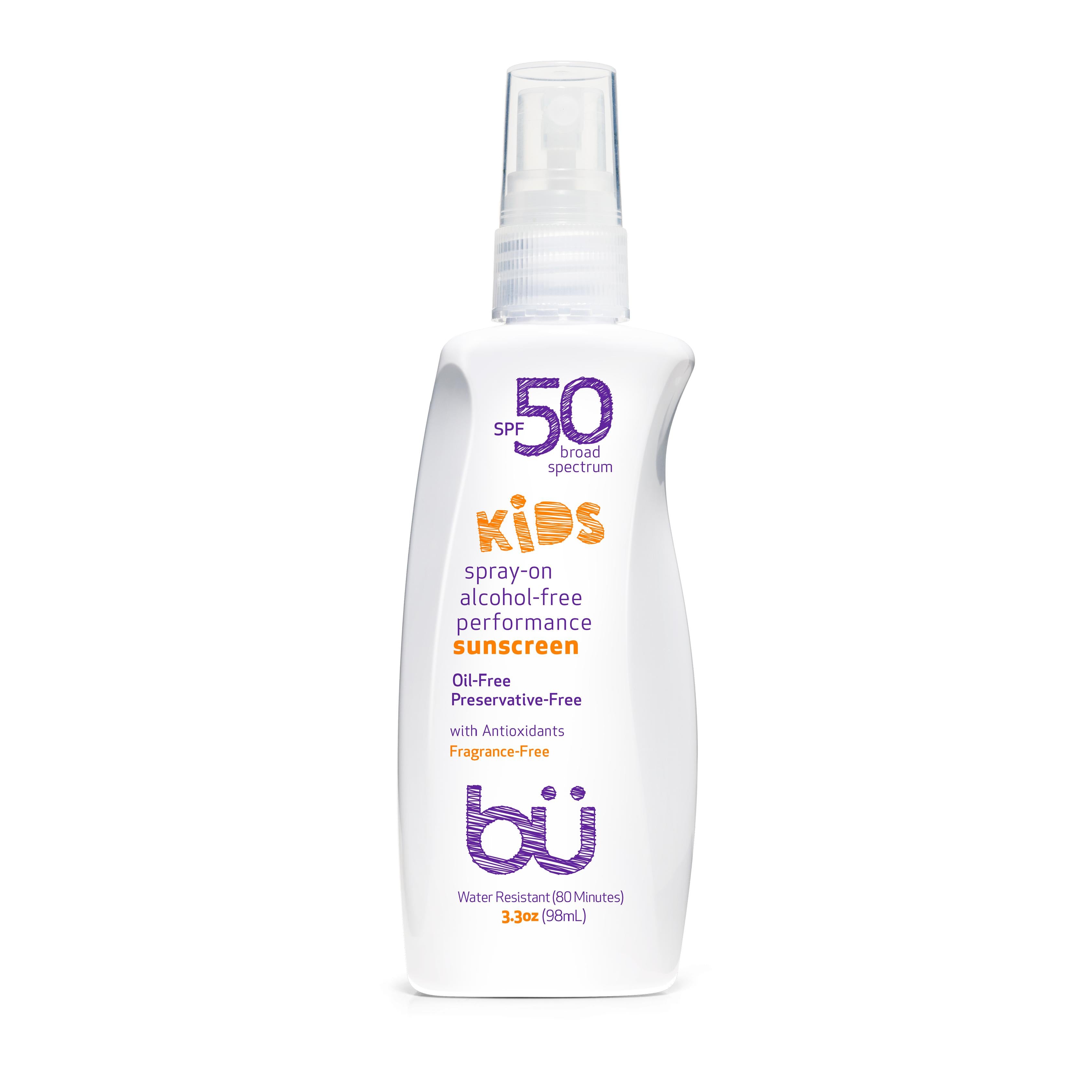 BU SPF 50 Alcohol-Free KIDS Fragrance-Free Spray 3.3oz