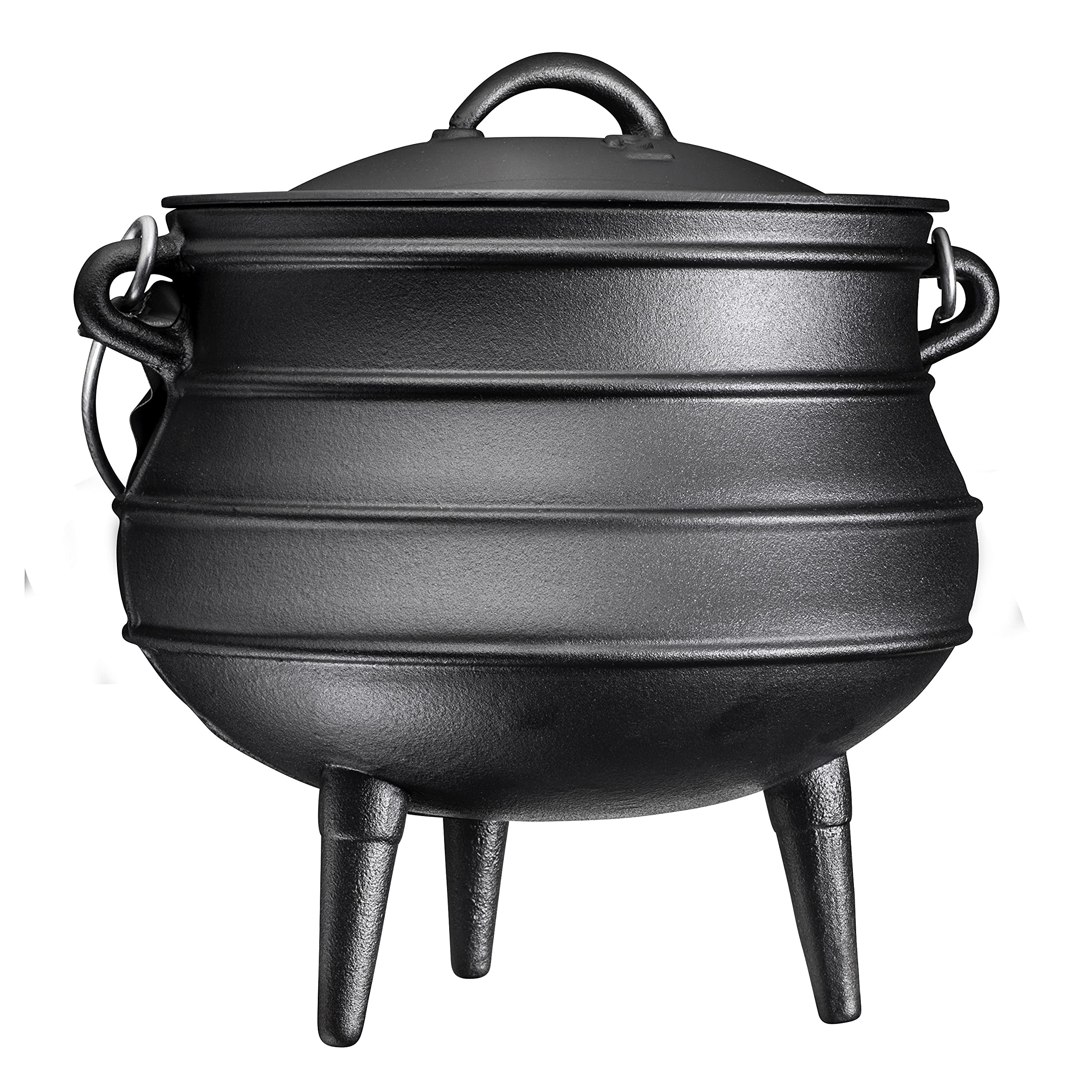 Bruntmor 10 Quarts Pre-Seasoned Cauldron Cast Iron Potjie Pot