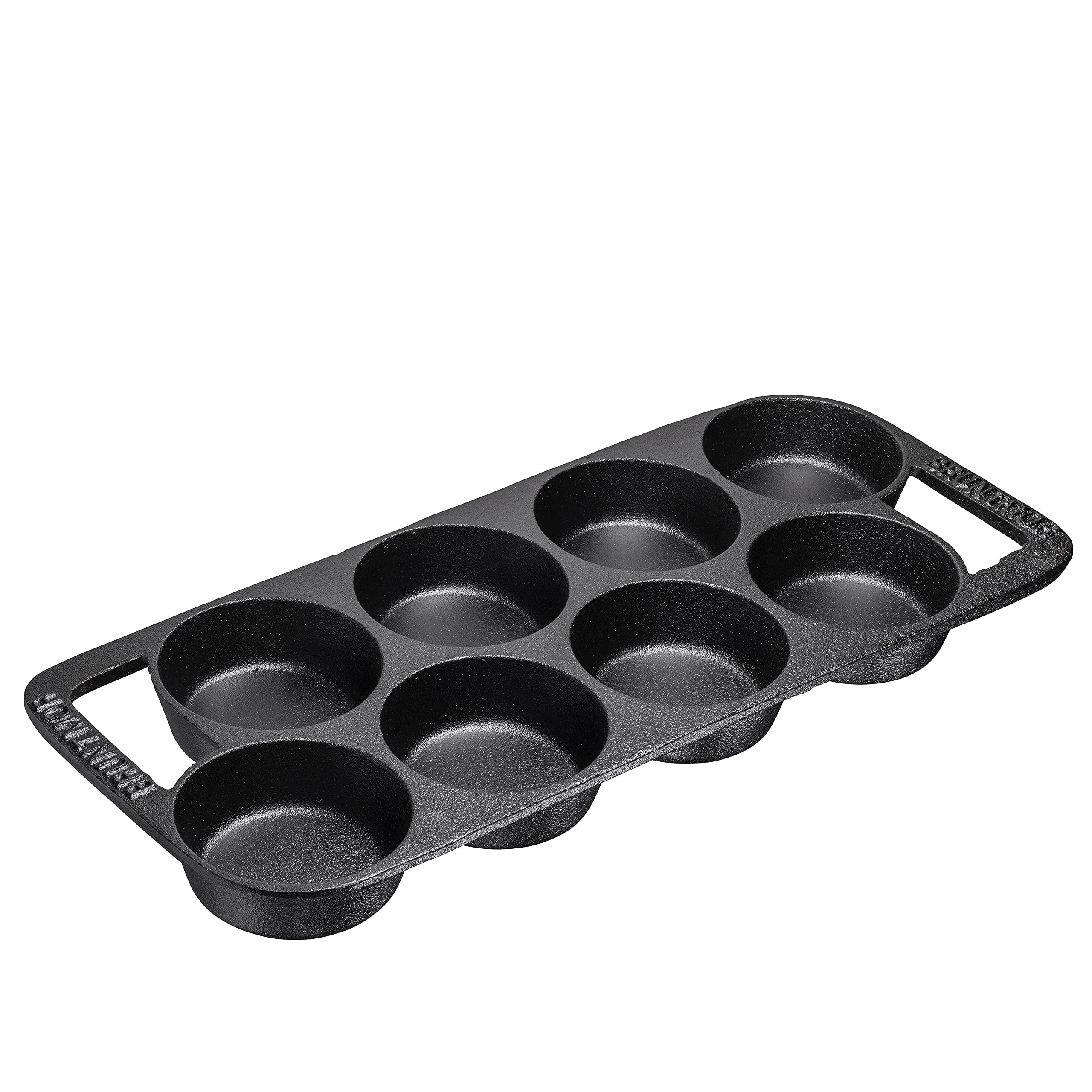 Bruntmor 8 Cup Biscuit Pan - Premium Cast Iron Non-Stick Baking Tool for  Scones, Cornbread, Muffins, Cupcakes & Brownies