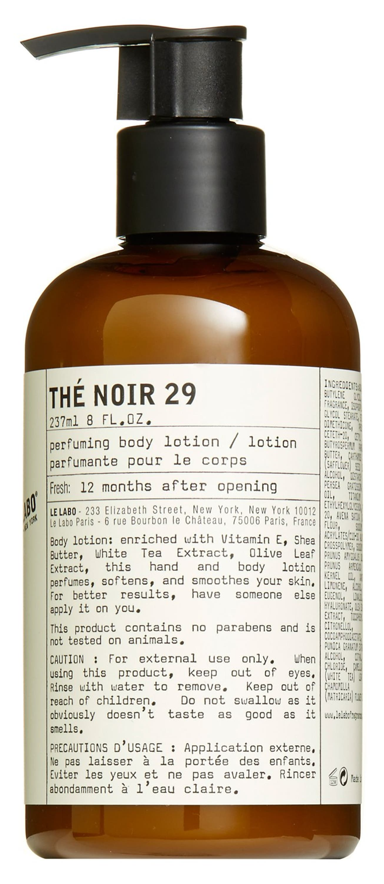 Le Labo The Noir 29 Perfuming Body Lotion 8.0 oz / 240 ml New