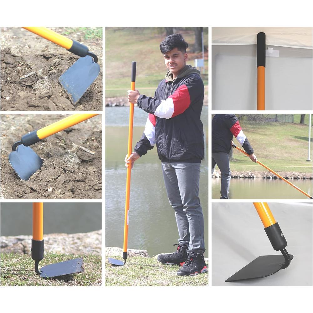 Ashman Online Ashman Garden Hoe (2 Pack)– Sturdy Hand Tiller Heavy Duty Blade for Digging, Loosening Soil.