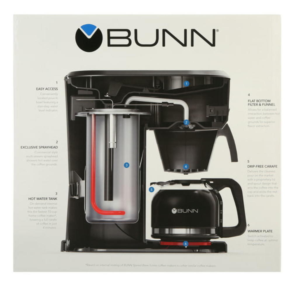 BUNN SBS Speed Brew Select Coffee Maker, Black, 10 Cup, 55800.0001
