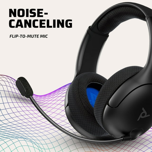PDP Gaming LVL50 Wireless Stereo Headset With Noise Cancelling Microphone: Black - PS5/PS4