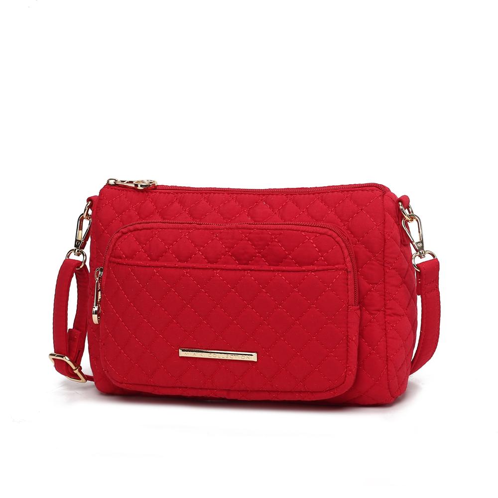 MKF Collection by Mia K Rosalie Solid Quilted Cotton Women’s Shoulder Bag 