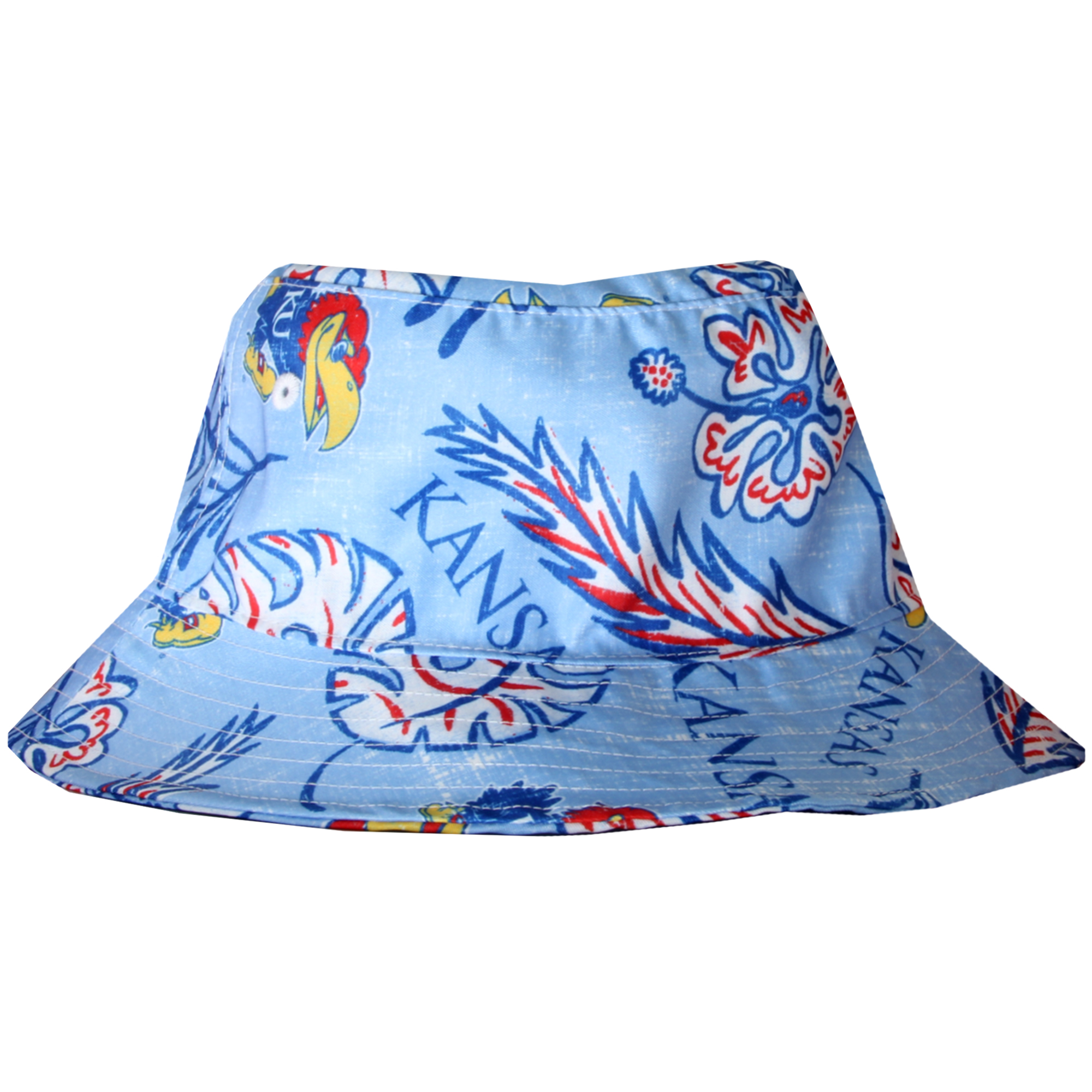 Wes And Willy Kansas Jayhawks Vintage Floral Bucket Hat