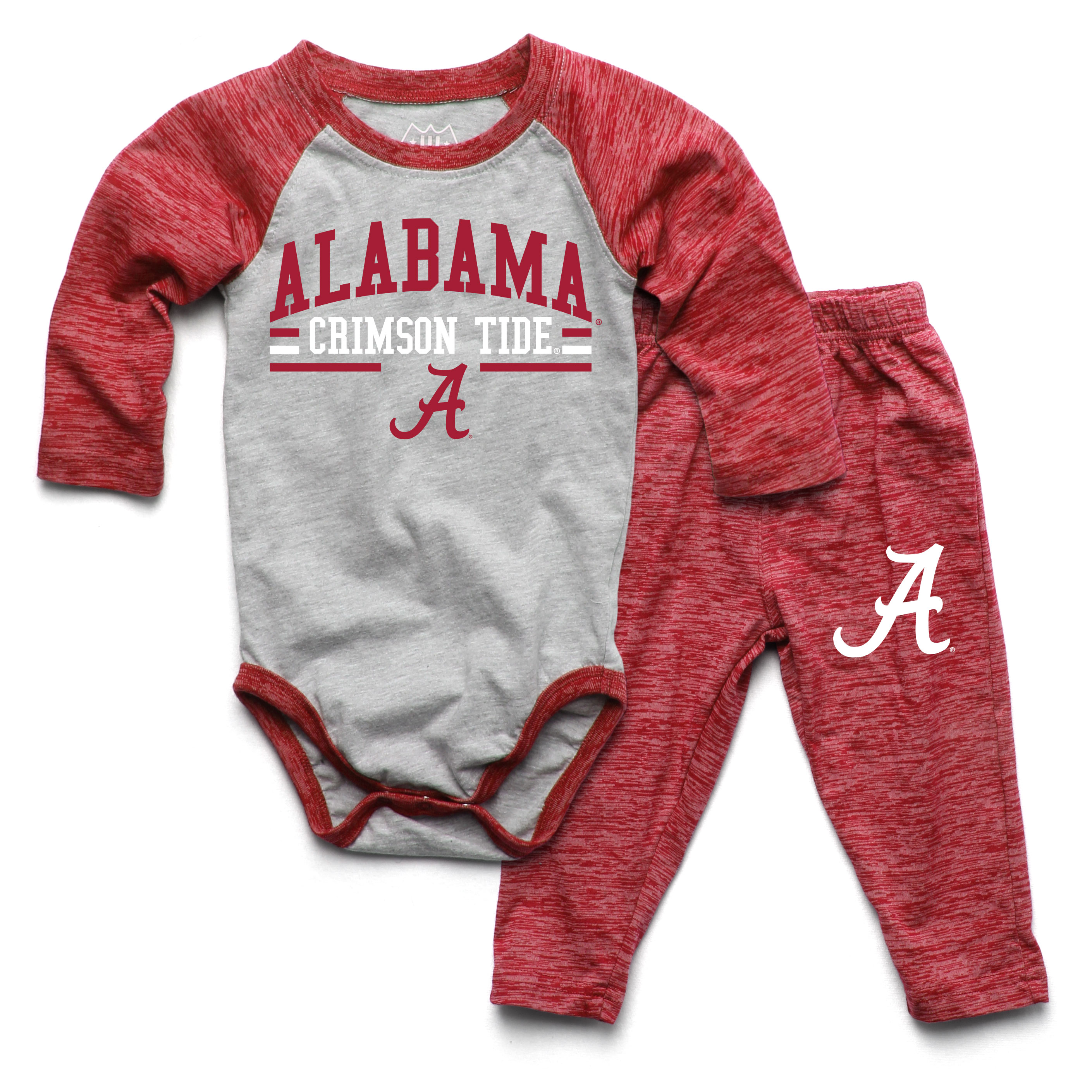 Wes And Willy Alabama Crimson Tide Baby College Team Hopper and Pant Set