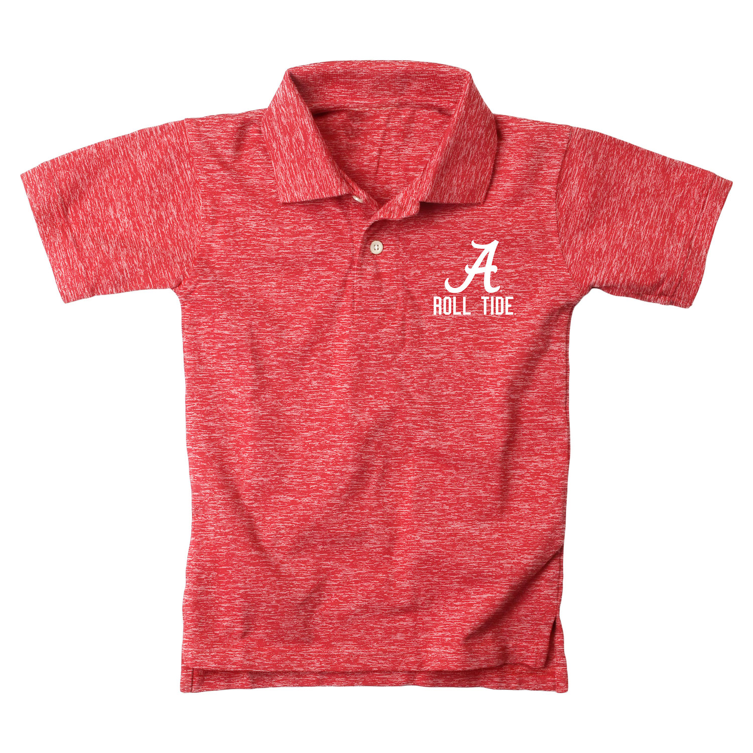 Wes And Willy Alabama Crimson Tide Youth Boys Cloudy Yarn Polo