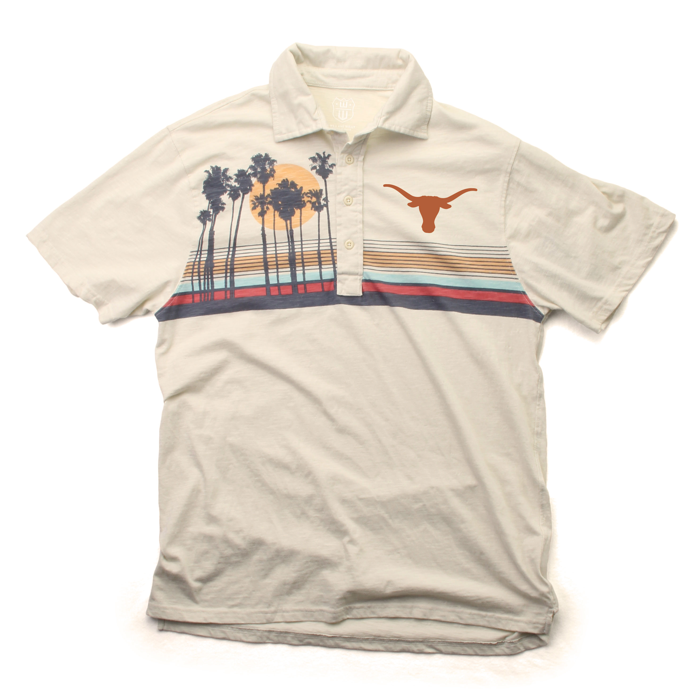 Wes And Willy Texas Longhorns Mens Island Polo