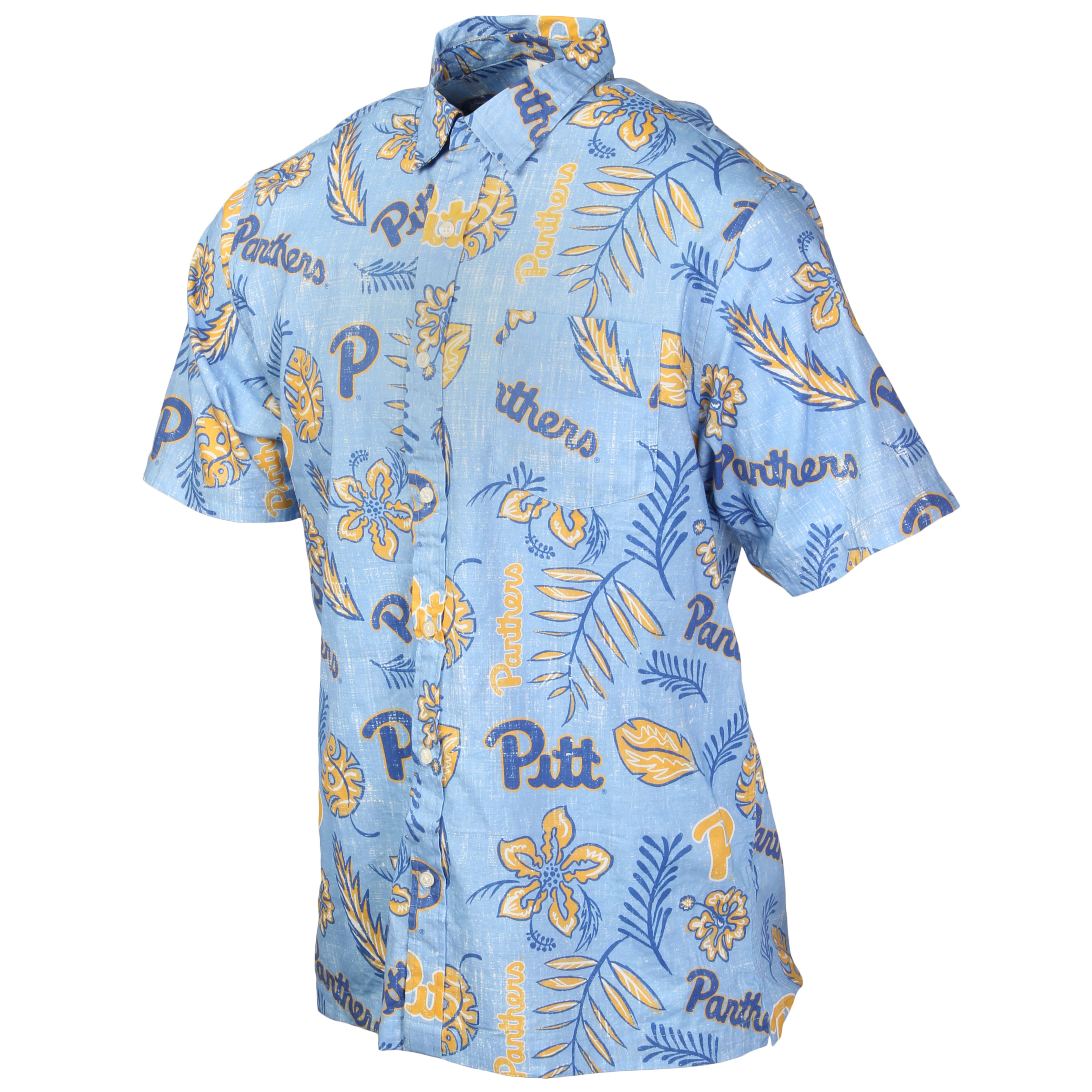 Wes And Willy Pitt Panthers Mens Vintage Floral Hawaiian Shirt