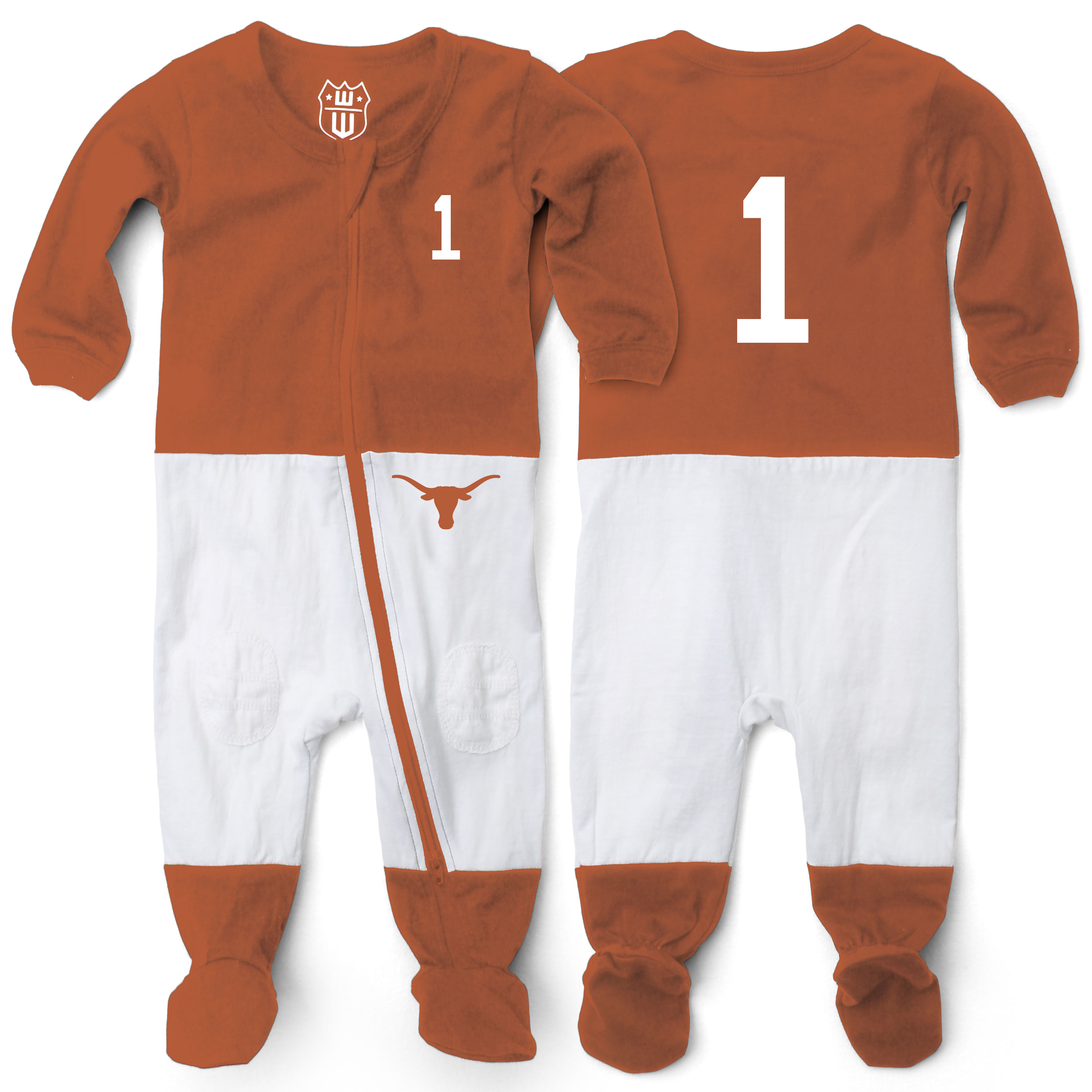 Wes And Willy Texas Longhorns Baby College Football Jersey Sleeper