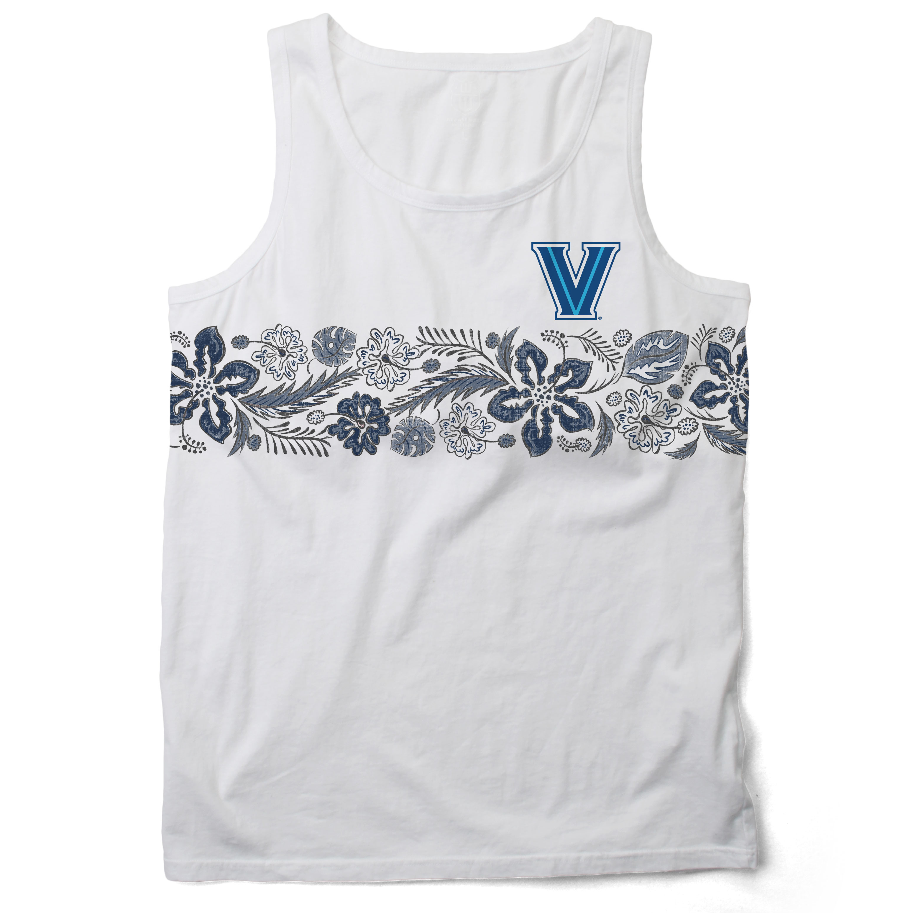 Wes And Willy Villanova Wildcats Mens Floral Tank Top
