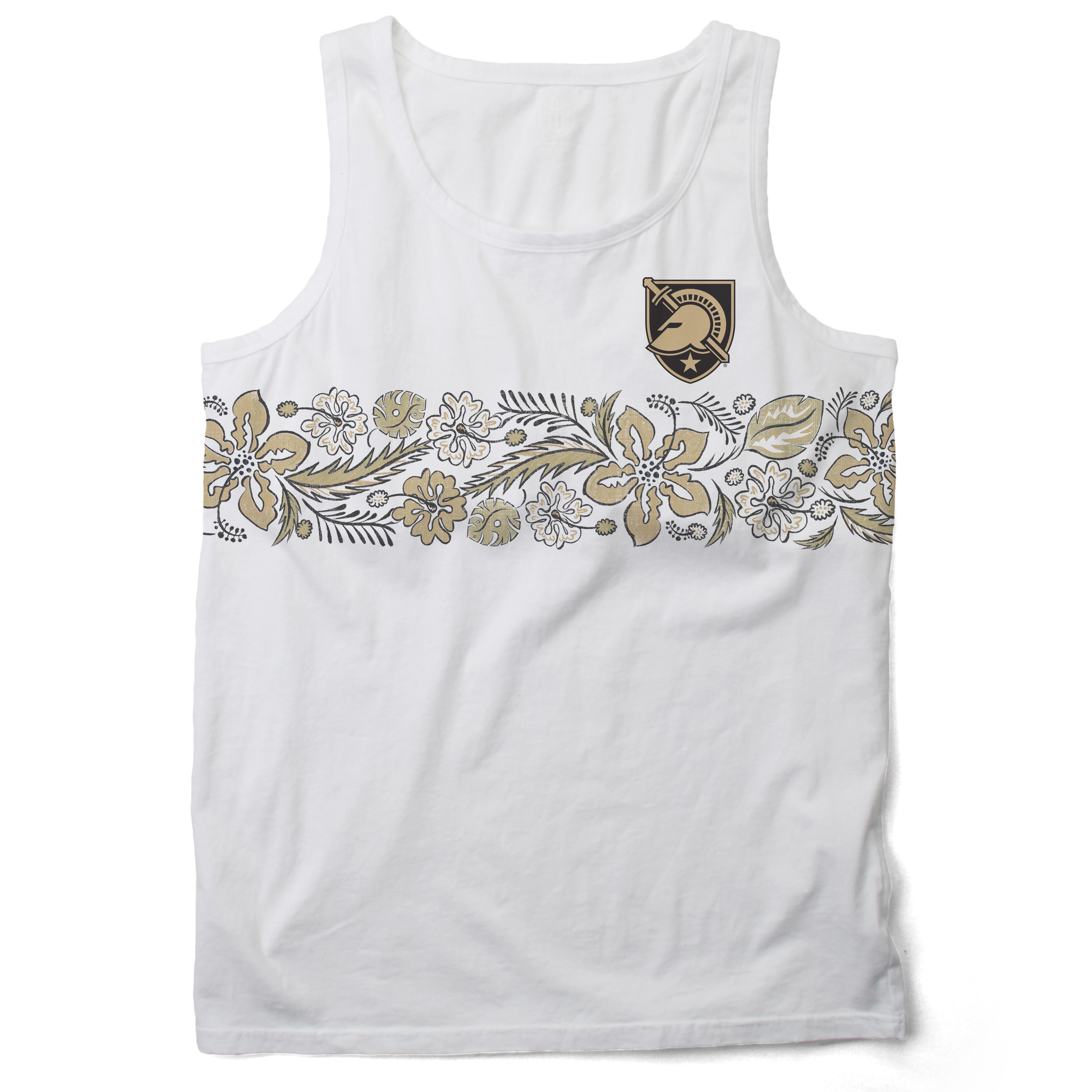 Wes And Willy Army Black Knights Mens Floral Tank Top