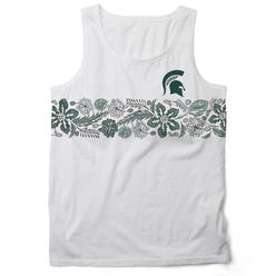 Wes And Willy Michigan State Spartans Mens Floral Tank Top