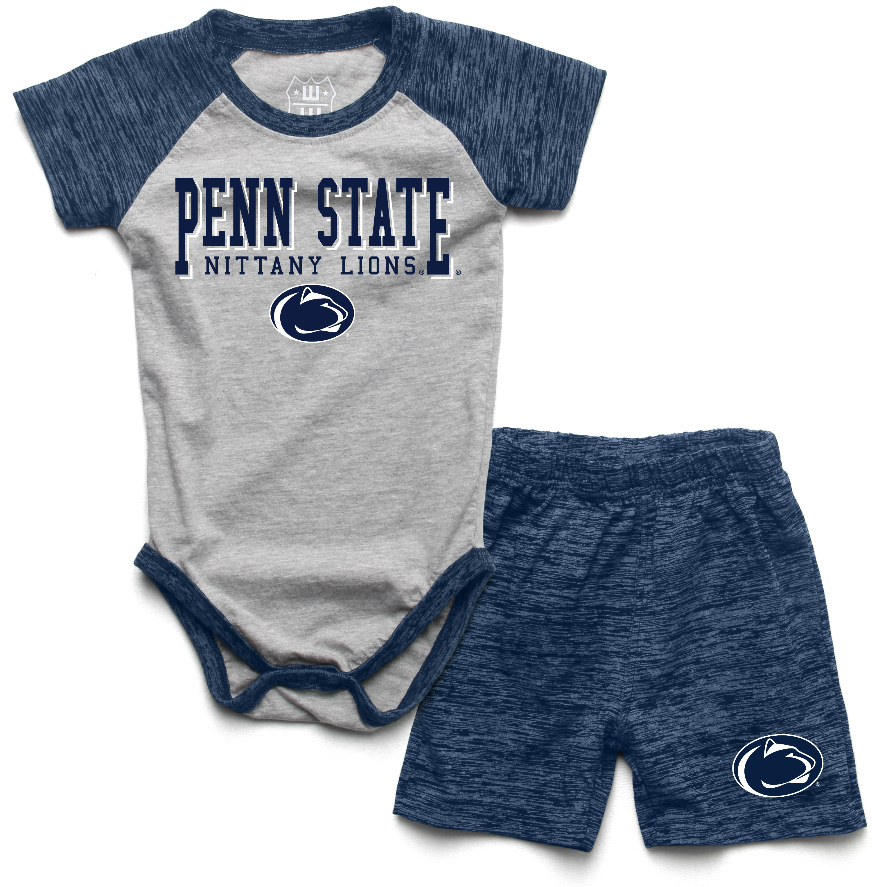 Wes And Willy Penn State Nittany Lions Baby College Team Hopper and Short Set